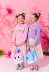 Lola + The Boys Happy Bunny Crystal Sweatshirt