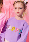 Lola + The Boys Happy Bunny Crystal Sweatshirt