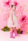 lola-spring Rainbow Confetti Tulle Dress