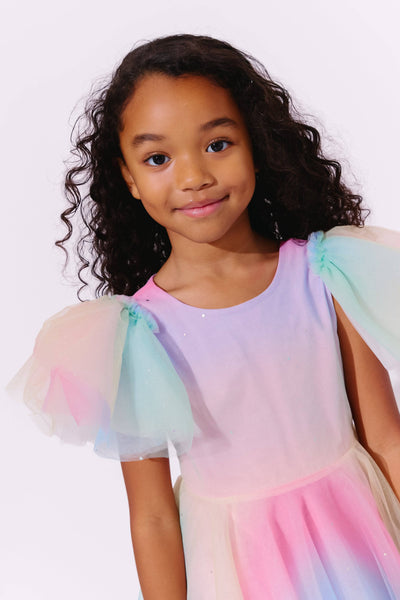 Lola + The Boys Sparkle Ombre Tulle Dress