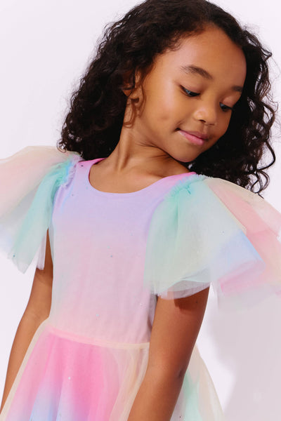 Lola + The Boys Sparkle Ombre Tulle Dress