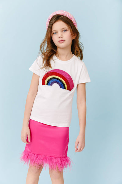 Lola + The Boys 3D Crystal Rainbow T-shirt