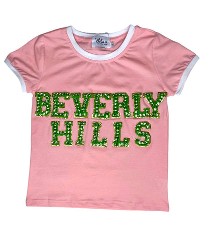 Lola + The Boys 2 Crystal BEVERLY HILLS Ringer Tshirt