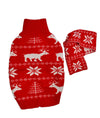 Lola + The Boys Doggie Holiday Sweater and Scarf