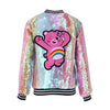 Lola + The Boys Jackets & Bombers Care Bears Cheer Bear Sequin Bomber