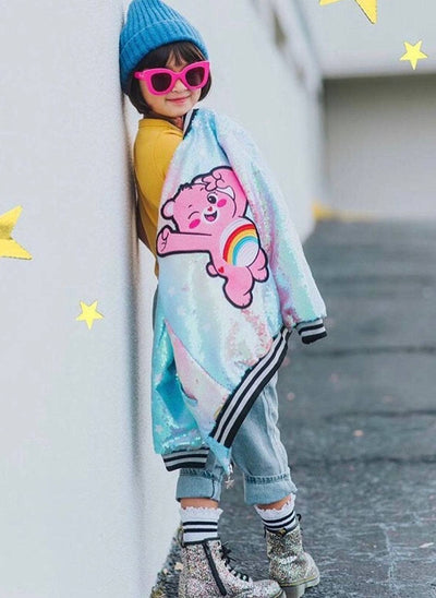 Lola + The Boys Jackets & Bombers Care Bears Cheer Bear Sequin Bomber