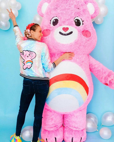 Lola + The Boys Jackets & Bombers Care Bears Cheer Bear Sequin Bomber