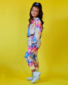 Lola + The Boys Set Be Happy Tie Dye Jogger Set