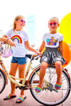 Lola + The Boys T SHIRTS 3-D rainbow T Shirt