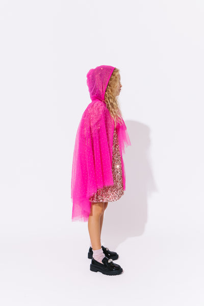 Hot Pink Crystal Cape