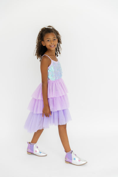 Lavender Paillette Ombre Tutu Dress