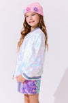 Iridescent Star Sequin Bomber