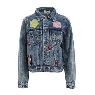 Crystal Patch Denim Jacket