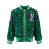 Green Sequin Bomber