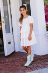 White Rainbow Tier Dress