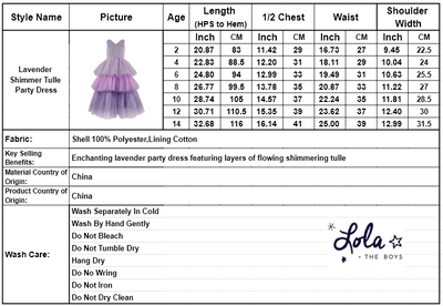 Lavender Shimmer Tulle Party Dress