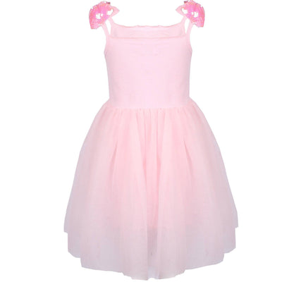 Lola + The Boys 3D Rainbow Heart Tulle Dress