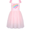 Lola + The Boys 3D Rainbow Heart Tulle Dress