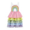 exclude-new-arriv 2 3D Rainbow White Tank Dress