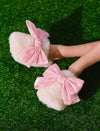 Cutie Bow Plush Slippers