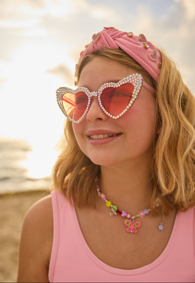 Crystal Encrusted Heart Sunnies