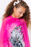 Hot Pink Crystal Cape