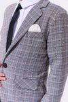 Gray Plaid Piece Suit