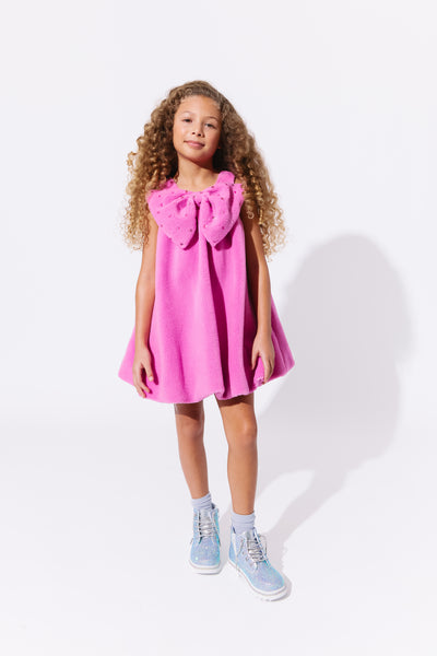 Big Bow Teddy Fleece Dress