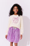 Shimmer Bow Sweatshirt