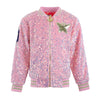 Pinky Butterfly Sequin Bomber