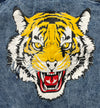 Irregular Tiger Art Denim Jacket