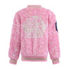 Light Pink Butterfly Sequin Bomber