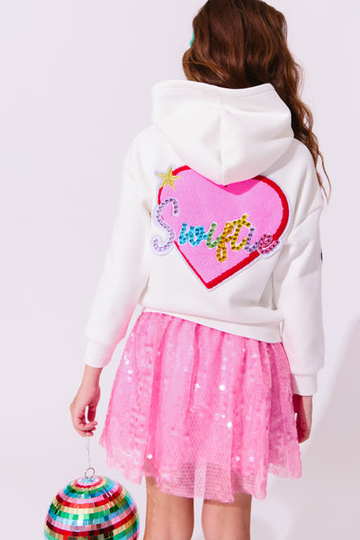 Bubble Gum Hot Pink Sequin Skirt