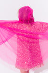 Hot Pink Crystal Cape