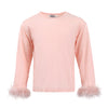 Peach Feather Long Sleeve