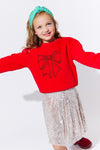 Shimmer Bow Sweatshirt