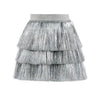 Silver Shimmer Tinsel Party Skirt