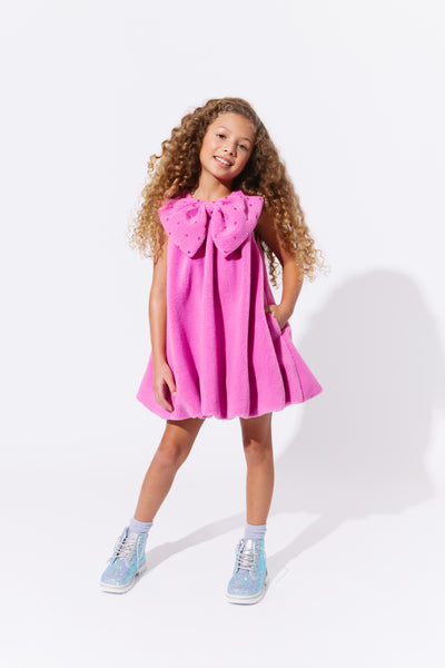 Big Bow Teddy Fleece Dress