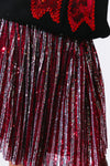 Candy Cane Sequin Striped Skirt