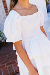 White Rainbow Tier Dress