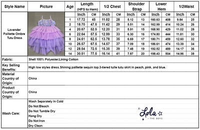 Lavender Paillette Ombre Tutu Dress