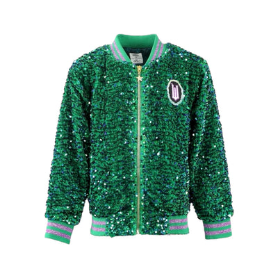 Women's Emerald Elphaba Sequin Bomber