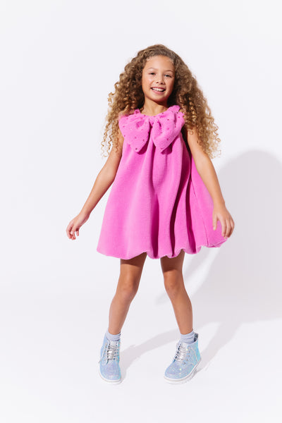 Big Bow Teddy Fleece Dress