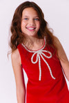 Red Velvet Bow Princess Dress