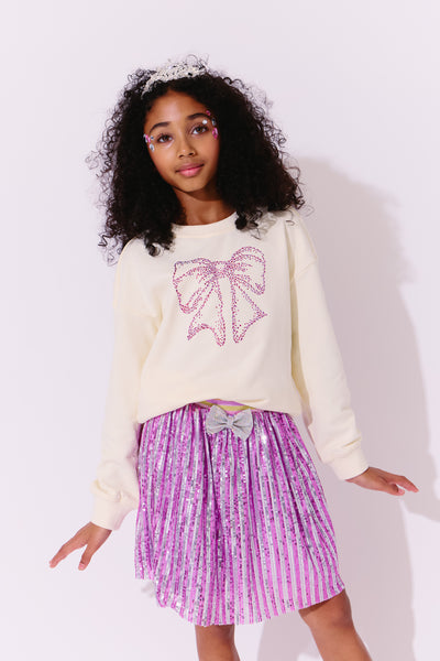 Shimmer Bow Sweatshirt