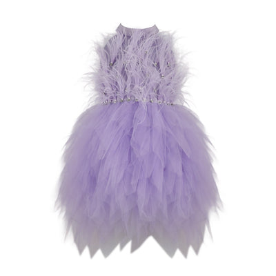 Lavender Haze Feather Dress