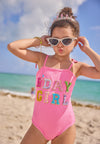 Pink Birthday Girl Gem Swimsuit