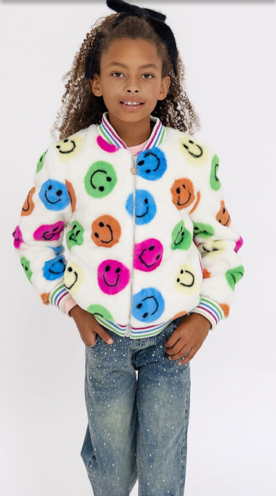 Rainbow Emoji Plush Coat