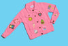 Customizable Patch Pink Denim Jacket