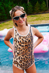 Sequin Leopard Print Swimsuit